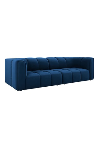 Canapé Adams - Bleu marine - 3 places - Toucher velours