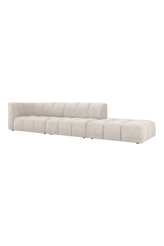 Canapé modulable gauche Adams - Beige - 4 places - Tissu chenille