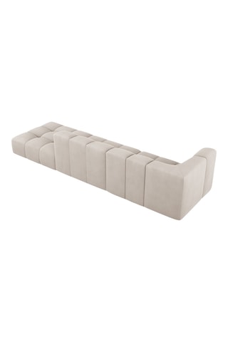 Canapé modulable gauche Adams - Beige - 4 places - Tissu chenille