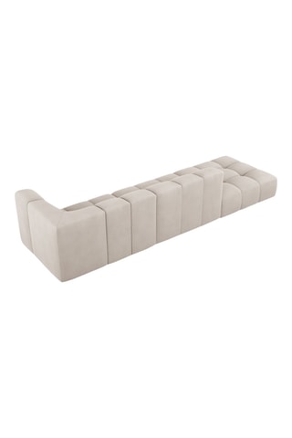 Canapé modulable droit Adams - Beige - 4 places - Tissu chenille
