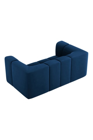 Canapé Adams - Bleu roi - 2 places - Toucher velours