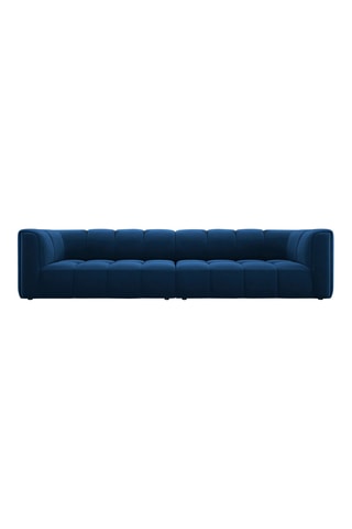 Canapé modulaire Adams - Bleu roi - 4 places - Toucher velours