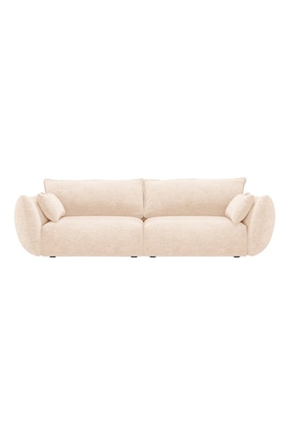 Canapé Clau - Beige - 3 places - Tissu chenille