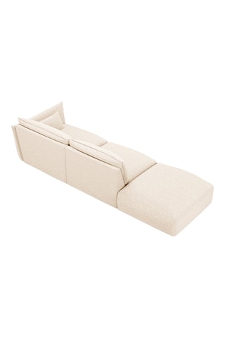 Canapé Clau - Beige - 3 places - Tissu chenille
