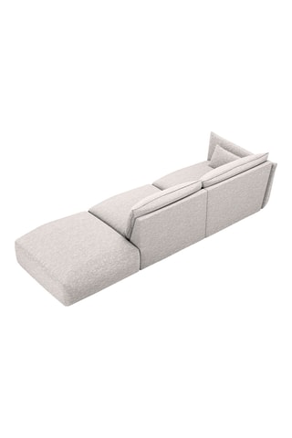 Canapé Clau - Gris - 3 places - Tissu chenille