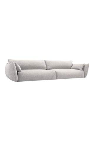 Canapé Clau - Gris clair - 4 places - Toucher soie