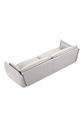 Canapé Clau - Gris clair - 4 places - Toucher soie