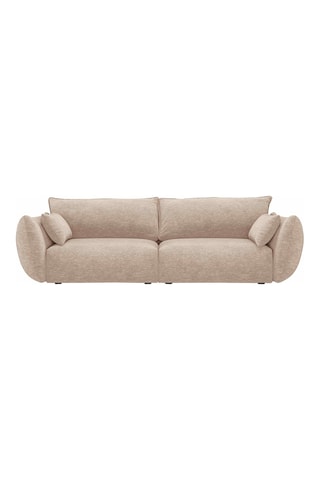 Canapé Clau - Beige - 3 places - Toucher chenille