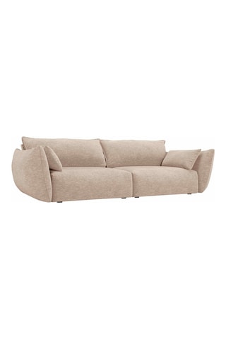 Canapé Clau - Beige - 3 places - Toucher chenille