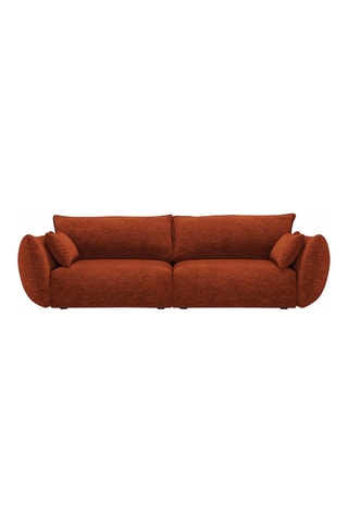 Canapé Clau - Terracotta - 3 places - Tissu toucher chenille