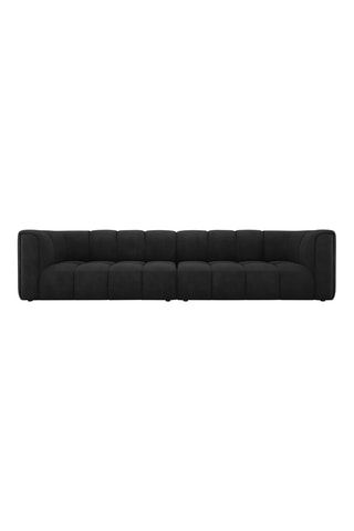 Canapé modulaire Adams - Noir - 4 places - Tissu structurel