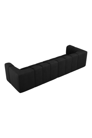 Canapé modulaire Adams - Noir - 4 places - Tissu structurel