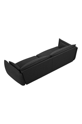 Canapé Clau - Noir - 4 places - Toucher soie