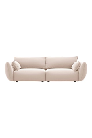 Canapé Clau - Beige - 3 places - Tissu velours
