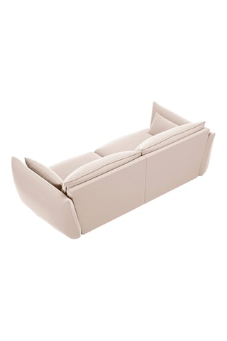 Canapé Clau - Beige - 3 places - Tissu velours