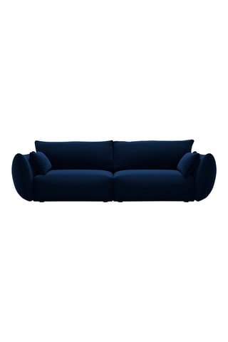 Canapé Clau - Bleu marine - 3 places - Tissu velours