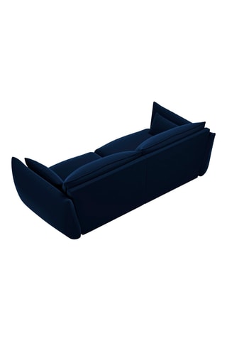 Canapé Clau - Bleu marine - 3 places - Tissu velours