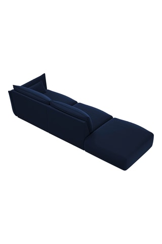 Canapé Clau - Bleu marine - 3 places - Tissu velours