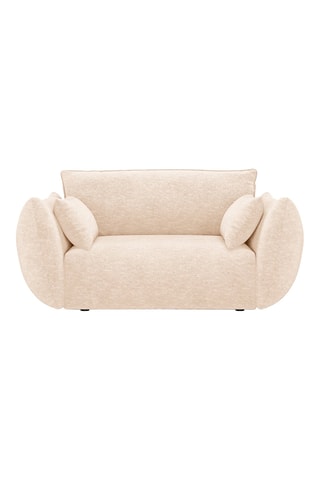 Fauteuil Clau - Beige - Tissu chenille