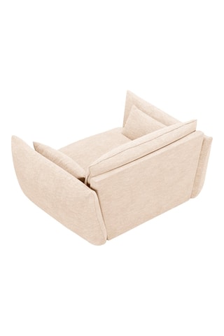 Fauteuil Clau - Beige - Tissu chenille