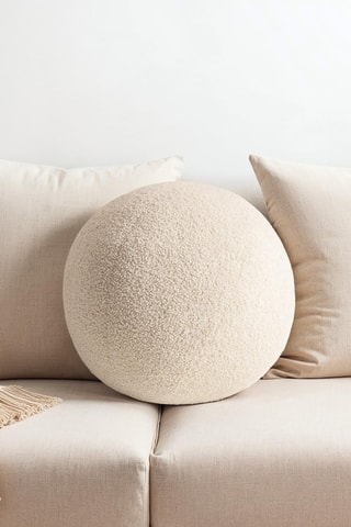 Coussins en velours Aby - Beige - 30 cm