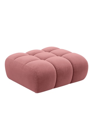 Pouf Arden - Vieux rose - Tissu velours
