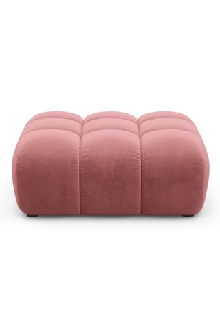 Pouf Arden - Vieux rose - Tissu velours