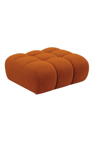 Pouf Arden - Rouge brique - Tissu velours