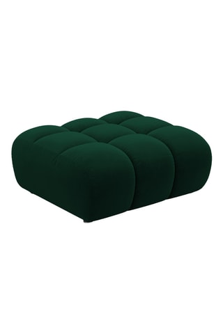 Pouf Arden - Vert foncé - En tissu velours