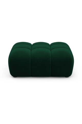 Pouf Arden - Vert foncé - En tissu velours