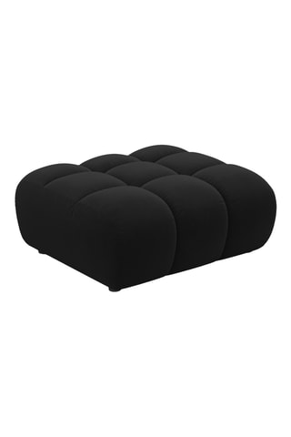 Pouf Arden - Noir - En tissu velours