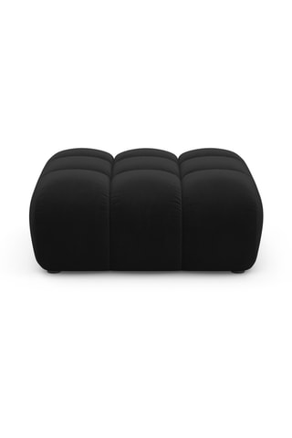 Pouf Arden - Noir - En tissu velours