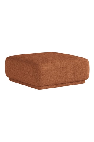 Pouf Jane - Rouge brique - En tissu chenille