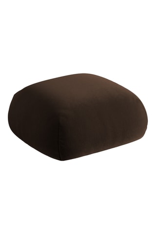 Pouf Lony - Marron - En tissu velours