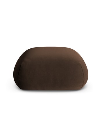 Pouf Lony - Marron - En tissu velours