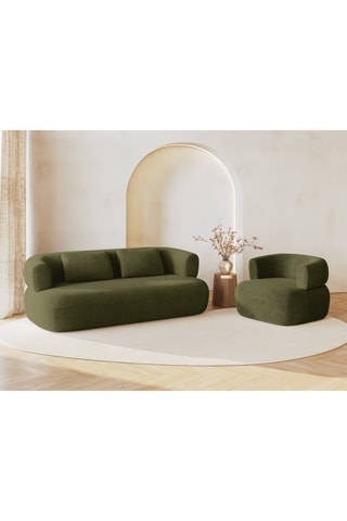 Canapé Estro - Vert foncé - 2 places - En polyester recyclé