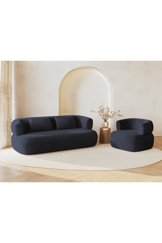 Canapé Estro - Bleu foncé - 2 places - En polyester recyclé