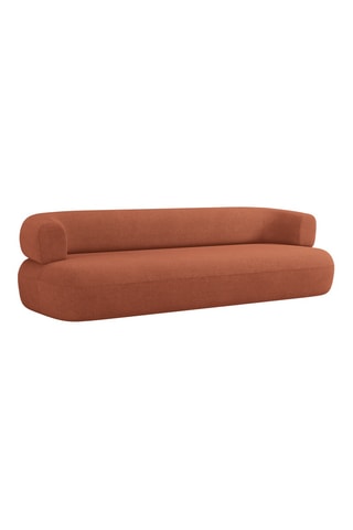 Canapé Estro - Marron - 3 places - En polyester recyclé