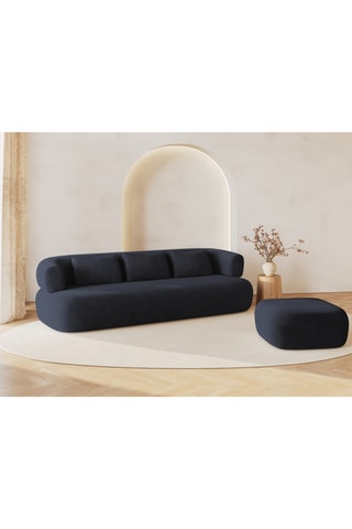 Canapé Estro - Bleu marine - 3 places - En polyester recyclé