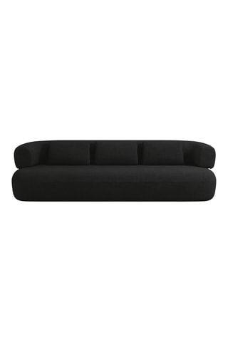 Canapé Estro - Noir - 3 places - En polyester recyclé
