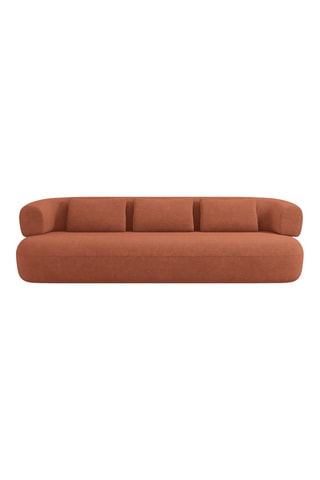 Canapé Estro - Rouge brique - 4 places - En polyester recyclé