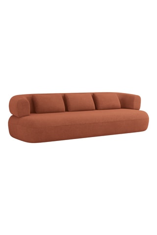 Canapé Estro - Rouge brique - 4 places - En polyester recyclé