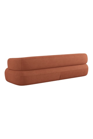 Canapé Estro - Rouge brique - 4 places - En polyester recyclé
