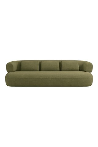 Canapé Estro - Vert olive - 4 places - Toucher velours