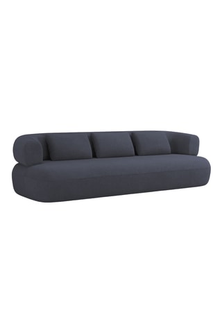 Canapé Estro - Bleu foncé - 4 places - Toucher velours