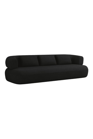 Canapé Estro - Noir - 4 places - Toucher velours