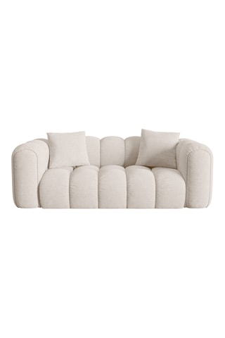 Canapé Arden - Beige - 2 places - En tissu chenille