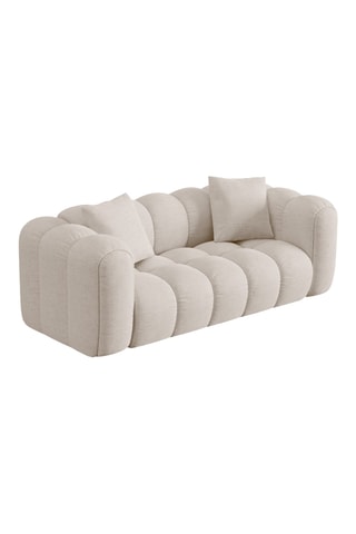 Canapé Arden - Beige - 2 places - En tissu chenille