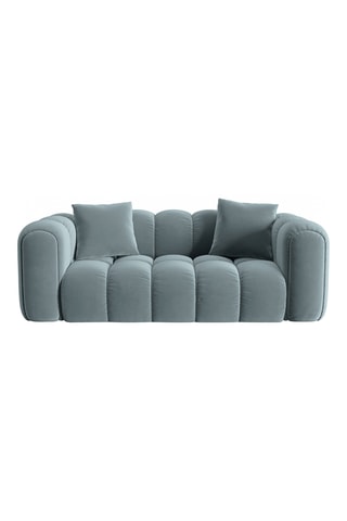 Canapé Arden - Bleu clair - 2 places - Tissu velours