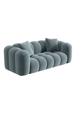 Canapé Arden - Bleu clair - 2 places - Tissu velours
